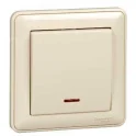 Выключатель одноклавишный, с подсветкой, 10АХ, в сборе, слоновая кость Systeme Electric VS110-153-28