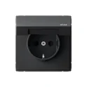 ARTGALLERY РОЗЕТКА с заземл. со шт. с крышк, 16А, IP44, механизм, КАРБОН Systeme Electric GAL441046
