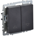 BRITE Выключ. жалюзи 10А ВС10-1-5-БрЧ черн. IEK BR-V15-0-10-K02