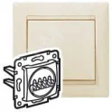 Аудиорозетка 2-местная слоновая кость VALENA DIY Legrand 695621