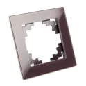 Рамка 1-местная, стекло, серия Катрин, GFR00-7001-04, шоколад STEKKER 39535