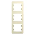 GLOSSA 3-постовая РАМКА, вертикальная, БЕЖЕВЫЙ Systeme Electric GSL000207