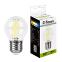 Лампа светодиодная, (15W) 230V E27 4000K прозрачная, LB-515 Feron 38253