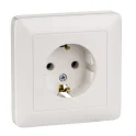 ХИТ С/У РОЗЕТКА с заземлением без шторок 16А, 250В, БЕЛЫЙ. Россия Systeme Electric RS16-134-B