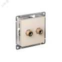 Аудиорозетка ATLASDESIGN двухместная бежевый Systeme Electric ATN000287