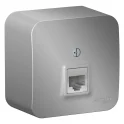 Розетка BLANCA наружная компьютерная RJ45, кат.5e, с изолирующей пластиной, алюминий Systeme Electri