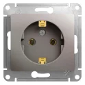 Glossa Платина Розетка с/з Systeme Electric GSL001243