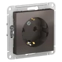 ATLASDESIGN РОЗЕТКА с заземлением без шторок, 16А, механизм, МОККО Systeme Electric ATN000643