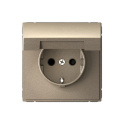ARTGALLERY РОЗЕТКА с заземл. со шторк. с крышкой, 16А, IP20, механизм, ШАМПАНЬ GAL0 Systeme Electric