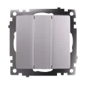 Выключатель 3-клавишный (механизм), 250В, 10А, серия Катрин, серебро GLS10-7108-03 STEKKER 49173