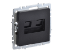 BRITE Роз. комп. 2-ая RJ45 кат.6 РК11-2-БрЧ черн. IEK BR-K20-2-K02