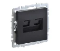 BRITE Роз. комп. 2-ая RJ45 кат.6 РК11-2-БрЧ черн. IEK BR-K20-2-K02