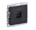 BRITE Розетка компьютерная RJ45 кат.5E РК10-БрЧ черный IEK BR-K10-1-K02