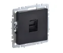 BRITE Розетка компьютерная RJ45 кат.5E РК10-БрЧ черный IEK BR-K10-1-K02
