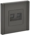 FORTE&PIANO Розетка компьютерная двойная RJ45 кат.6 FP334 серый IEK FP-K20-2-K03