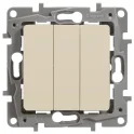 Выключатель 3-х клавишный, слоновая кость Legrand 672313