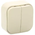 Переключатель двухклавишный Quteo слоновая кость Legrand 782236