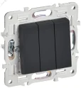 SKANDY Выключатель 3-клавишный 10А SK-V11G графит IEK SK-V30-0-10-K53