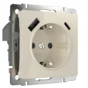 Розетка с заземлением, шторками и USB тип A+C (слоновая кость) W1171703 Werkel a056273