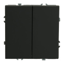 Переключатель перекрестный СП 2-м механизм (черный уголь) soft touch Эмили RSW10-5111-01 501 STEKKER