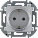 Розетка 2К+З - немецкий стандарт - 16 А - 250 В~ - INSPIRIA - алюминий Legrand 673722