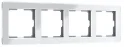 Рамка на 4 поста Acrylic белый W0042701 Werkel a062131