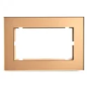 Рамка 2-местная (без перемычки), стекло, серия Катрин, GFR00-7012-08, золото STEKKER 49042