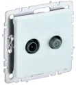 BRITE Розетка двойная TV+SAT РТВ/РСп12-БрЖ жемчуг IEK BR-AF20-O-K36