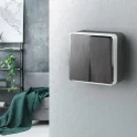 Выключатель двухклавишный Gallant (графит рифленый) W5020004 Werkel a051337