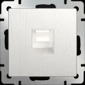 Розетка Ethernet RJ-45 (перламутровый рифленый) W1181013 Werkel a051190