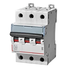 Автоматический выключатель DX³-E 6000 - 6 кА - тип характеристики C - 3П - 230/400 В~ - 50 А - 3 мод