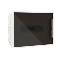 Щиток 12 мод встраиваемый FRAME, белый, с тонированной дверцей, с 2 шинами PEN на 6 и 8 отв. F12 DKC