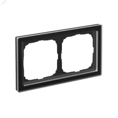 ARTGALLERY PURE 2-постовая РАМКА, ОРГАНИЧЕСКОЕ СТЕКЛО ЧЕРНЫЙ Systeme Electric GAL321002