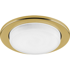 Светильник потолочный встраиваемый, 20W 230V GX53, золото без лампы, DL53 Feron 28453