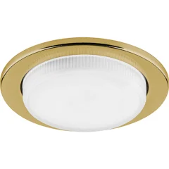 Светильник потолочный встраиваемый, 20W 230V GX53, золото без лампы, DL53 Feron 28453