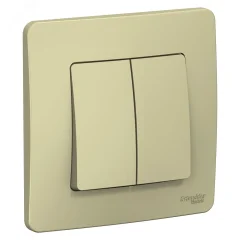 BLANCA С/У 2-клавишный ПЕРЕКЛЮЧАТЕЛЬ (cх.6+6), 10А, 250B, БЕЖЕВЫЙ Systeme Electric BLNVS106607