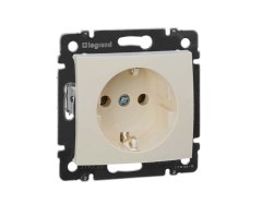 Розетка СП 1-м c з/к механизм (сл. кость) Valena Legrand 774320