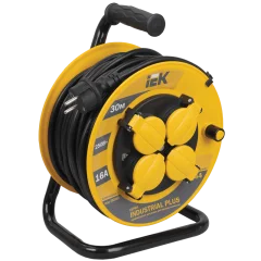 Катушка УК30 2P+PE/30м 3х1,5мм2 IP44 "Industrial plus" IEK WKP15-16-04-30-44