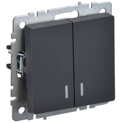 BRITE Выключ. 2-кл. с инд. 10А ВС10-2-1-БрГ граф. IEK BR-V20-1-10-K53