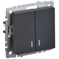 BRITE Выключ. 2-кл. с инд. 10А ВС10-2-1-БрГ граф. IEK BR-V20-1-10-K53