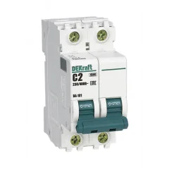 Авт. выкл. 2Р 2А х-ка C ВА-101 4,5кА DEKraft 11062DEK