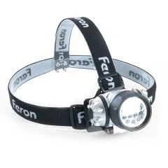 Фонарь налобный светодиодный, работающий от батареек 3*AAA, 1W 7LEDs, IP44, пластик, TH2303 41 Feron