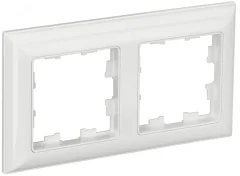BRITE Рамка 2 поста РУ-2-Бр белый/белый IEK BR-M22-12-K01
