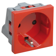 РКС-20-32-П-К Розетка с з/к 2к (2 мод) ПРАЙМЕР красная IEK CKK-40D-RSZK2-K04-K