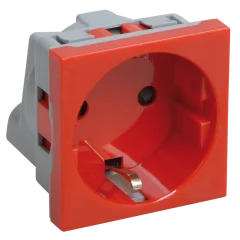 РКС-20-32-П-К Розетка с з/к 2к (2 мод) ПРАЙМЕР красная IEK CKK-40D-RSZK2-K04-K