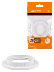 Кольцо для патрона Е27, термостойкий пластик, белый, TDM TDM Electric SQ0335-0162