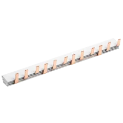 Шина соединительная (гребенка) 3-полюсная (L1 L2 L3) 63А 12 модулей IEK YNS21-3-063-22-12