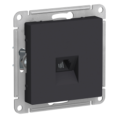 Розетка телефонная 1xRJ11, карбон Systeme Electric ATN001081