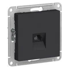 Розетка телефонная 1xRJ11, карбон Systeme Electric ATN001081