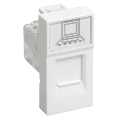 РКИ-10-00-П Розетка компьютерная RJ-45 UTP кат.5e (на 1 модуль) ПРАЙМЕР белая IEK CKK-40D-RI1-K01